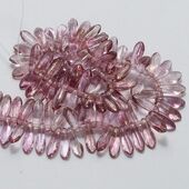 DAGGER BEADS  LUSTER TRANSPARENT TOPAZ PINK