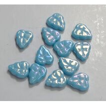 Czech Glass vertical hole Leaf bead