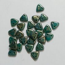 Czech triangle Two Hole Beads  Sold per 10 gram