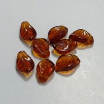 Czech Glass top drilled Leaf bead, sold by 20 pieces