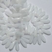 DAGGER BEADS   MILKY WHITE