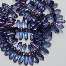 DAGGER BEADS  TRANSPARENT LUSTER AMETHYST