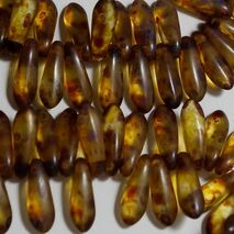 DAGGER BEADS  PICASSO MAT CRYSTAL