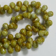 DROP BEADS OPAQUE BLUE PICASSO