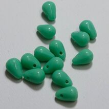 DROP BEADS OPAQUE GREEN TURQUOISE 63130