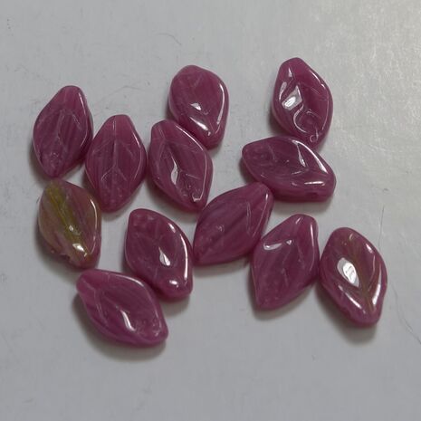 Czech Glass top drilled Leaf bead, sold by 20 pieces