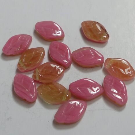 Czech Glass top drilled Leaf bead, sold by 20 pieces
