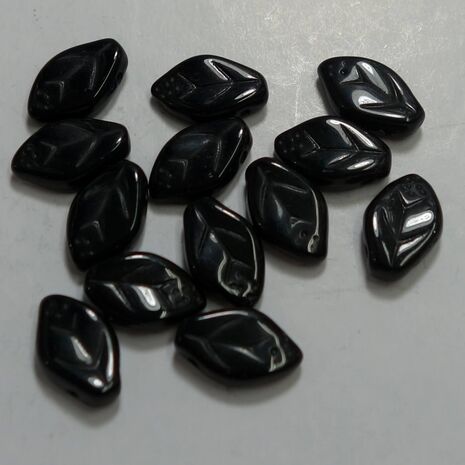 Czech Glass top drilled Leaf bead, sold by 20 pieces