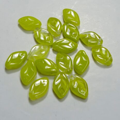 Czech Glass top drilled Leaf bead, sold by 20 pieces