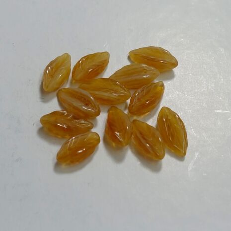 Czech Glass top drilled Leaf bead, sold by 20 pieces