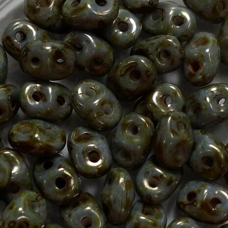 Czech Superduo Two Hole Beads 03000-65435 Sold per 10 gram