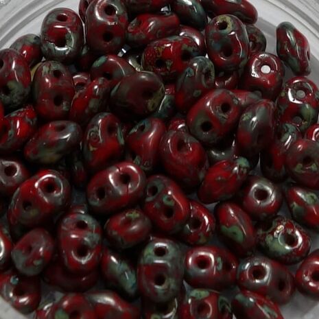 Czech Superduo Two Hole Beads 93200-43400 Sold per 10 gram