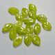 Czech Glass top drilled Leaf bead, sold by 20 pieces