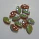 Czech Glass top drilled Leaf bead, sold by 20 pieces